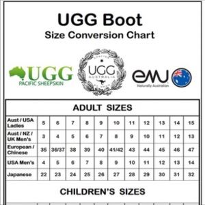 ugg conversion chart